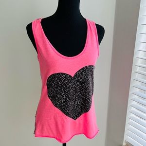 Rhinestone Heart Tank